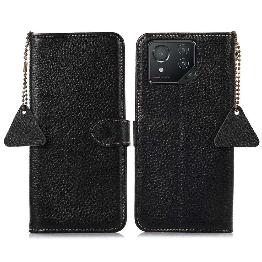For Asus ROG Phone 8 5G / Phone 8 Pro 5G Litchi Texture Phone Case RFID Blocking Wallet Phone Cover - Black For Asus ROG Phone 8 5G / Phone 8 Pro 5G Litchi Texture Phone Case RFID Blocking Wallet Phone Cover - Black